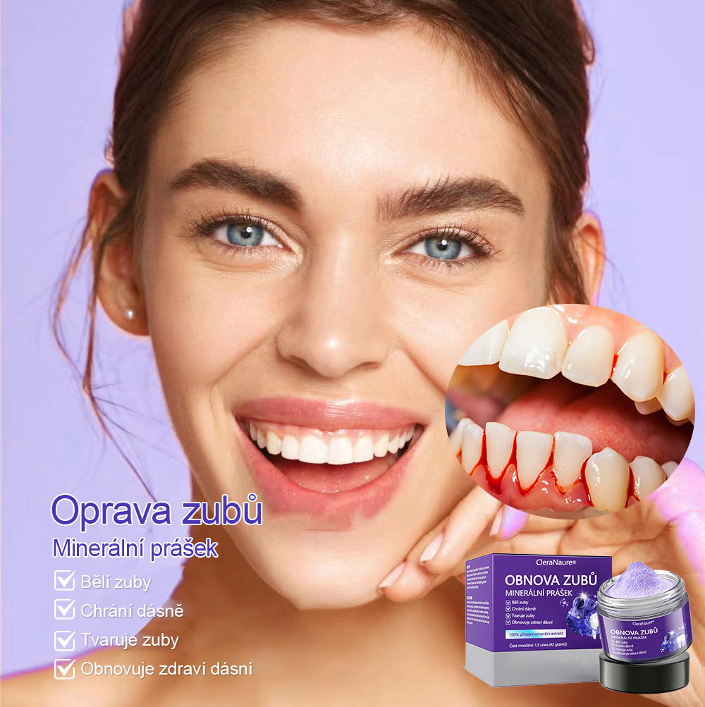 🦷CleraNature® Zubní minerální prášek na obnovu zubů🔮