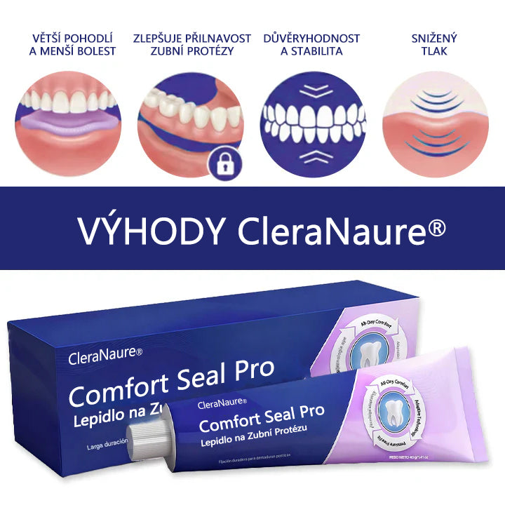 🔥  KORLÁTOZOTT KÜLÖNLEGES AJÁNLAT 🔥 CleraNaure® Comfort Seal Pro Fogsor Ragasztó 🦷💜 FDA Tanúsítvánnyal