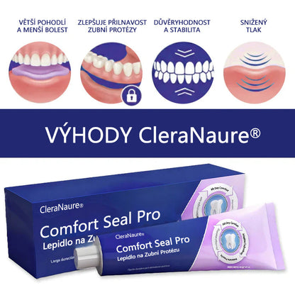 🔥  KORLÁTOZOTT KÜLÖNLEGES AJÁNLAT 🔥 CleraNaure® Comfort Seal Pro Fogsor Ragasztó 🦷💜 FDA Tanúsítvánnyal