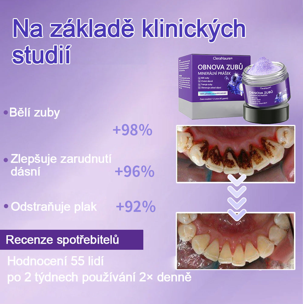 🦷CleraNature® Zubní minerální prášek na obnovu zubů🔮
