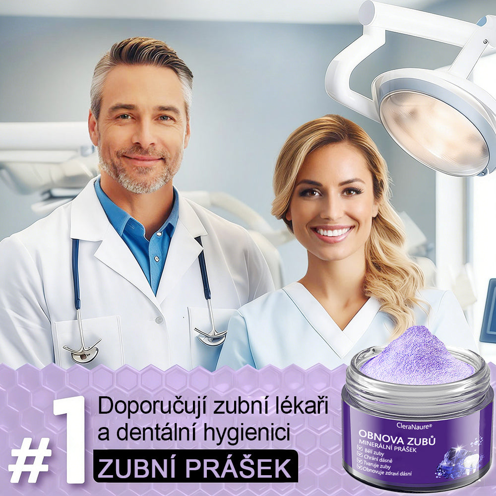 🦷CleraNature® Zubní minerální prášek na obnovu zubů🔮