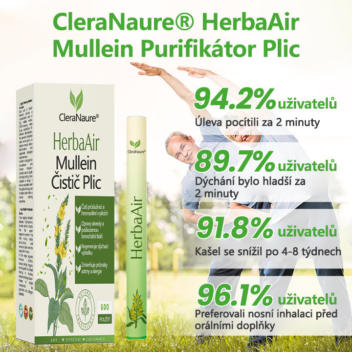 🏅🏅CleraNaure® HerbaAir Mullein Čistič Plic