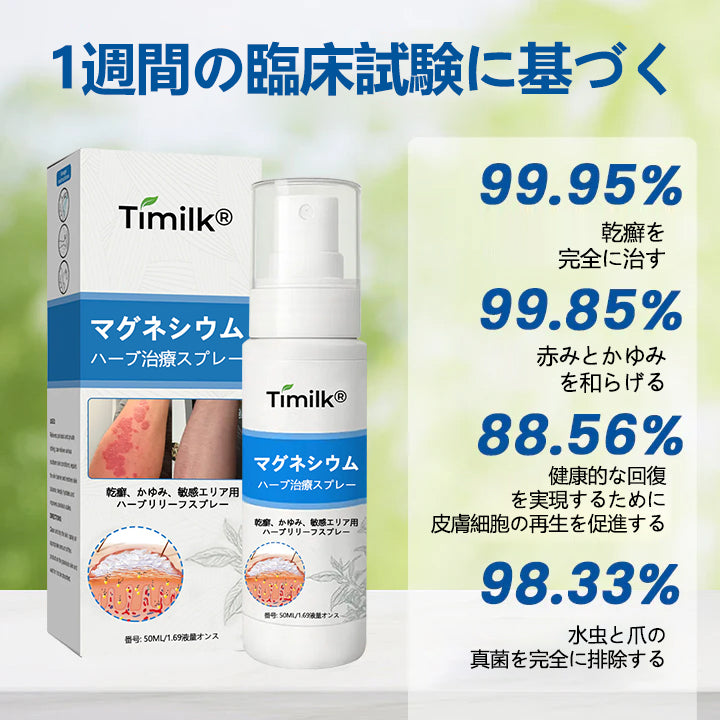 Timilk® マグネシウム ハーバル トリートメントスプレー