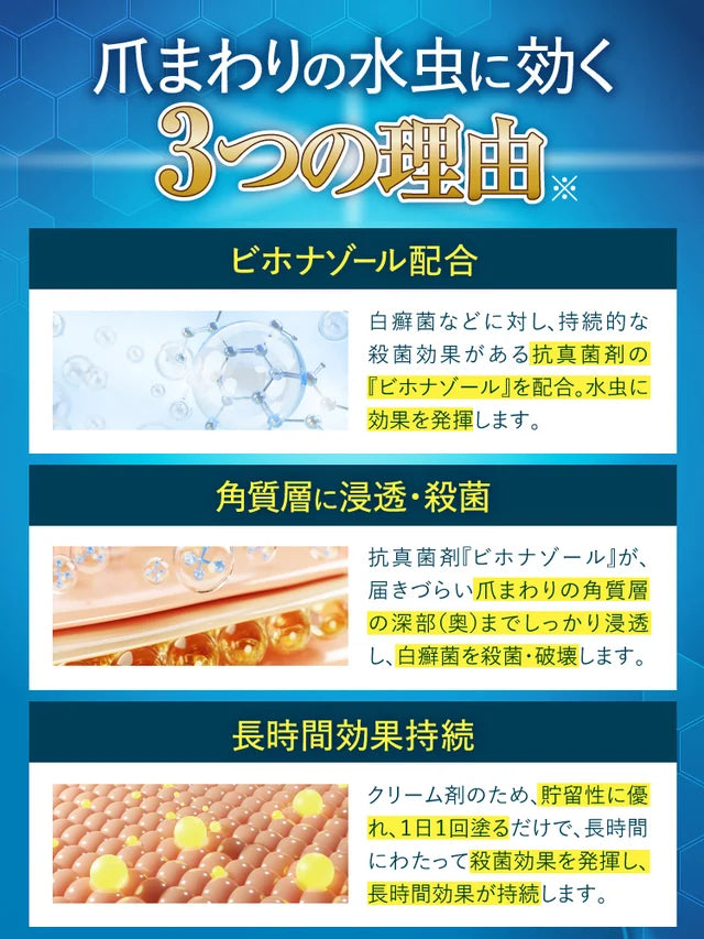 【14日間で爪水虫を根治】爪白癬対策の殺菌消毒水虫薬